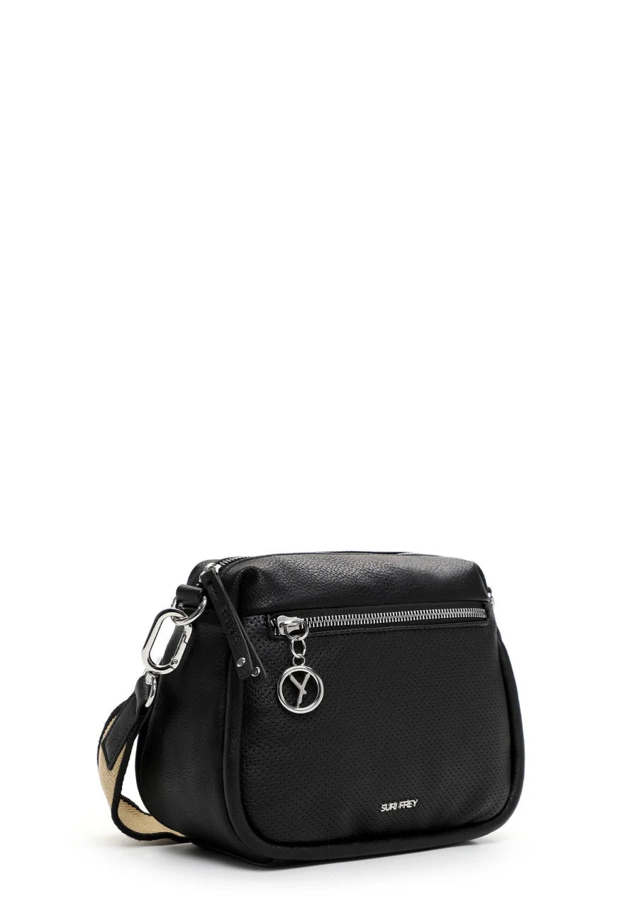 Bolso de hombro mediano con cremallera Patsy negro