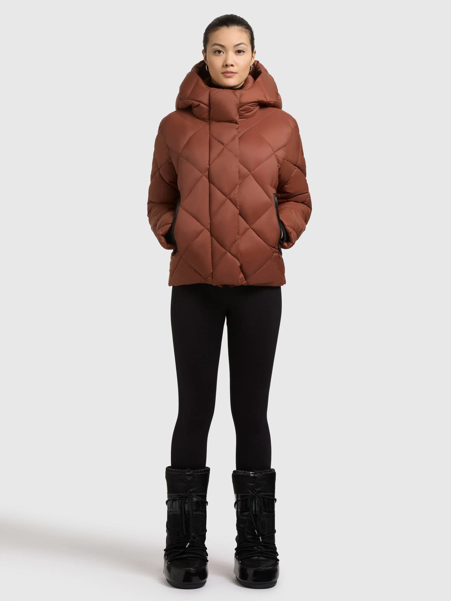 Chaqueta acolchada marrón