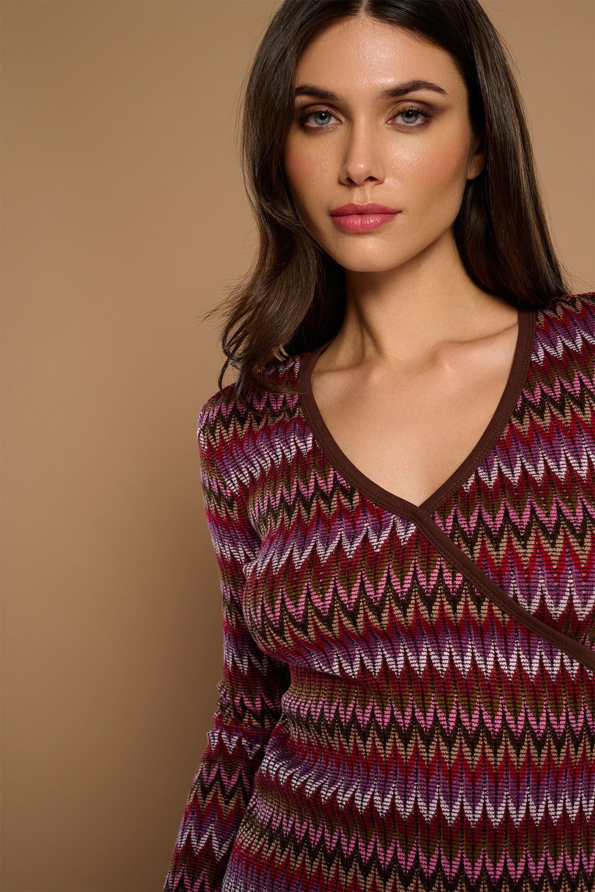 Top estampado zig-zag