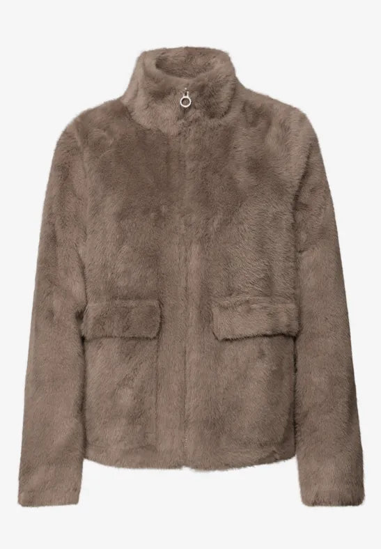 Chaqueta efecto pelo