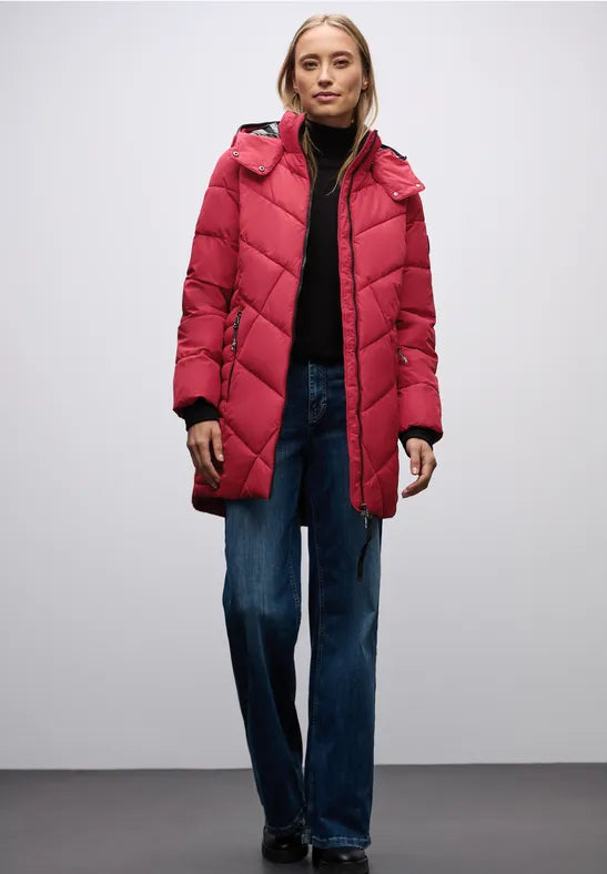 Chaqueta acolchada de largo midi