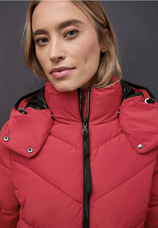 Chaqueta acolchada de largo midi