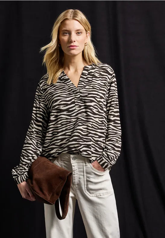 Túnica con estampado de cebra