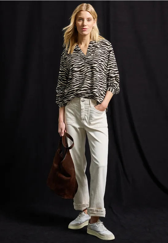 Túnica con estampado de cebra